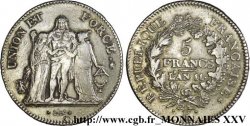5 francs Union et Force, Union serré, seulement glands intérieurs 1803 Bordeaux F.288/193