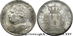 5 francs Louis XVIII, buste habillé 1814  Rouen F.308/2