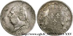 5 francs Louis XVIII, tête nue 1818 La Rochelle F.309/31