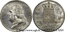 5 francs Louis XVIII, tête nue 1824 Paris F.309/88