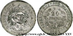 Concours de 20 francs, essai de Leclerc, premier concours 1848 Paris VG.3026 var SUP 