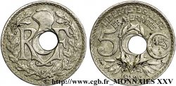 5 centimes Lindauer petit module, trou décentré 1924 Paris F.122/8 var.