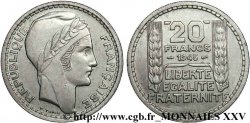 Essai de 20 francs Turin en cupro-nickel 1945 Paris Maz.2745 