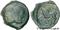 GALLIEN - BELGICA - SUESSIONES (Region die Soissons) Bronze à la tête janiforme, classe I