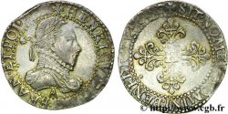 HENRY III Demi-franc au col gaufré 1587 Paris