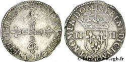 HENRI III Quart d écu, croix de face 1587 Rouen
