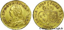 LOUIS XV  THE WELL-BELOVED  Louis d or aux écus ovales, buste habillé 1727 Aix-en-Provence