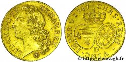 LOUIS XV DIT LE BIEN AIMÉ Louis d’or aux écus ovales, tête ceinte d’un bandeau 1747 Lyon