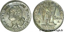 LOUIS XVI (MONARQUE CONSTITUTIONNEL)  15 sols dit &nbsp;au génie&nbsp;, type FRANÇOIS 1791 Paris SUP/SPL