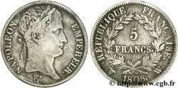 5 francs Napoléon empereur, République française 1808 Lille F.306/15