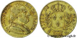 20 francs or Louis XVIII, buste habillé 1815 Londres F.518/1