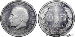 Essai - piéfort de 10 francs Pétain en aluminium de Simon 1941 Paris VG.5571 