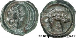 AULERQUES ÉBUROVICES (Région d&nbsp;Évreux) PC 17.08 - Potin au sanglier et à la croisette, visage aux globules TB+