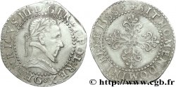 HENRY III Demi-franc au col plat 1588 Poitiers