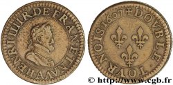 HENRY IV Piéfort du double tournois de poids quadruple 1607 Paris