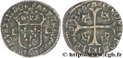 LOUIS XIII LE JUSTE Douzain, à la croix cantonnée de quatre couronnes (émission protestante) 1628 La Rochelle ? TB+/TTB