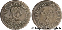 LOUIS XIII  Double tournois, type 2 de Paris 1620 Paris