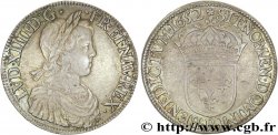 LOUIS XIV &nbsp;THE SUN KING&nbsp; Écu à la mèche longue 1652 Rouen XF