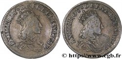 LOUIS XIV LE GRAND OU LE ROI SOLEIL Perruque du liard de cuivre, 2e type 1657 
