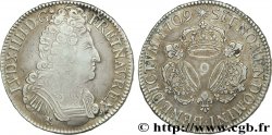LOUIS XIV LE GRAND OU LE ROI SOLEIL Écu aux trois couronnes 1709 Rennes TB+/TTB