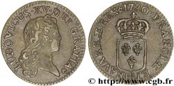 LOUIS XV DIT LE BIEN AIMÉ Liard au buste enfantin 1720 Strasbourg