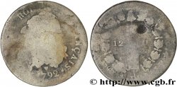 LOUIS XVI (MONARQUE CONSTITUTIONNEL)  12 deniers dit &nbsp;au faisceau&nbsp;, type FRANÇAIS, hybride frappé avec un carré de pièce de 30 sols 1792 Strasbourg