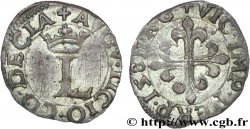 ITALIE - PIÉMONT - COMTÉ DE DÉCIANE (DESANA) - AUGUSTE (AGOSTINO) TIZZONE Liard à l’L couronnée 1581 