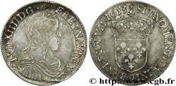 LOUIS XIV LE GRAND OU LE ROI SOLEIL Demi-écu à la mèche longue 1653 Rennes