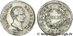 Quart de franc Napoléon Empereur, calendrier révolutionnaire 1805 Bordeaux F.158/12