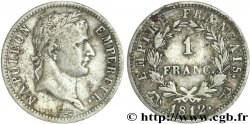 1 franc Napoléon Ier tête laurée, Empire français 1812 Rome F.205/53