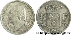 1/4 franc Louis XVIII 1822 Rouen F.163/22