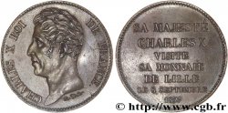 Monnaie de visite, module de 5 francs, pour la visite du roi à la Monnaie de Lille 1827 Lille VG. 2648  EBC 
