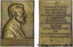 TROISIÈME RÉPUBLIQUE Médaille plaquette BR 42 x 60, Maurice Prou