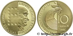 Belle Épreuve Or 10 francs - Schuman 1986 Paris F.1303 1 FDC 