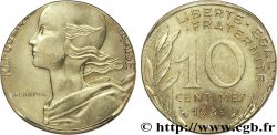 10 centimes Marianne, frappe fautée sur flan de 5 centimes Marianne 1981 Pessac F.144/21 var.
