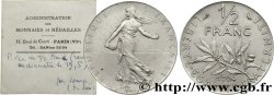 Pré-série d un 1/2 franc Semeuse, grand module ramené au petit module, tranche lisse, avec différents, frappe standard 1964 Paris F.198/1 var.