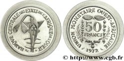 Essai de frappe pour la 2 francs Semeuse Nickel à des coins de 50 francs 1972 BCEAO 1973 Paris 