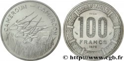 CAMERUN Essai 100 Francs légende bilingue, type BEAC antilopes 1975 Paris