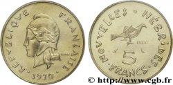 NOUVELLES HÉBRIDES (VANUATU depuis 1980) Essai de 5 francs 1970 Paris