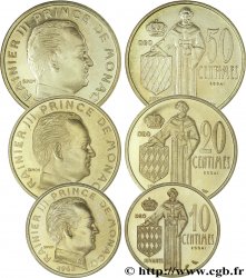 MONACO - PRINCIPALITY OF MONACO - RAINIER III Essai de 10, 20 et 50 centimes 1962 Paris