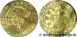 HENRY VI DE LANCASTRE - ROI DE FRANCE (1422-1453) - ROI D ANGLETERRE (1422-1461) et (1470-1471) Salut d or n.d. Rouen TTB+