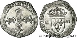 HENRI IV LE GRAND Quart d&nbsp;écu, croix feuillue de face 1603 Bordeaux