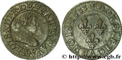 LOUIS XIII LE JUSTE Double tournois, type 1 1613 Paris, Moulin du Louvre TTB/TTB+