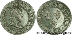 LOUIS XIII LE JUSTE Double tournois, type 3 de Paris 1626 Paris TTB+