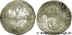 HENRY IV Quart d&nbsp;écu, croix batonnée et couronnée de face 1605 Saint-Lô VF/XF