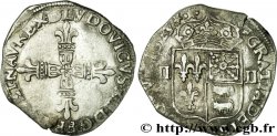 LOUIS XIII  Quart d&nbsp;écu de Béarn 1623 Morlaàs BB/q.BB