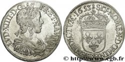 LOUIS XIV LE GRAND OU LE ROI SOLEIL Demi-écu à la mèche longue 1653 Amiens