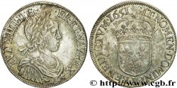 LOUIS XIV LE GRAND OU LE ROI SOLEIL Écu à la mèche longue 1651 Rouen SUP