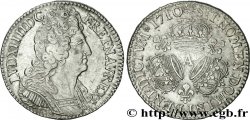 LOUIS XIV &nbsp;THE SUN KING&nbsp; Demi-écu aux trois couronnes 1710 Paris AU/AU