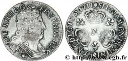 LOUIS XIV &nbsp;THE SUN KING&nbsp; Dixième d&nbsp;écu aux trois couronnes 1711 Besançon VF/XF
